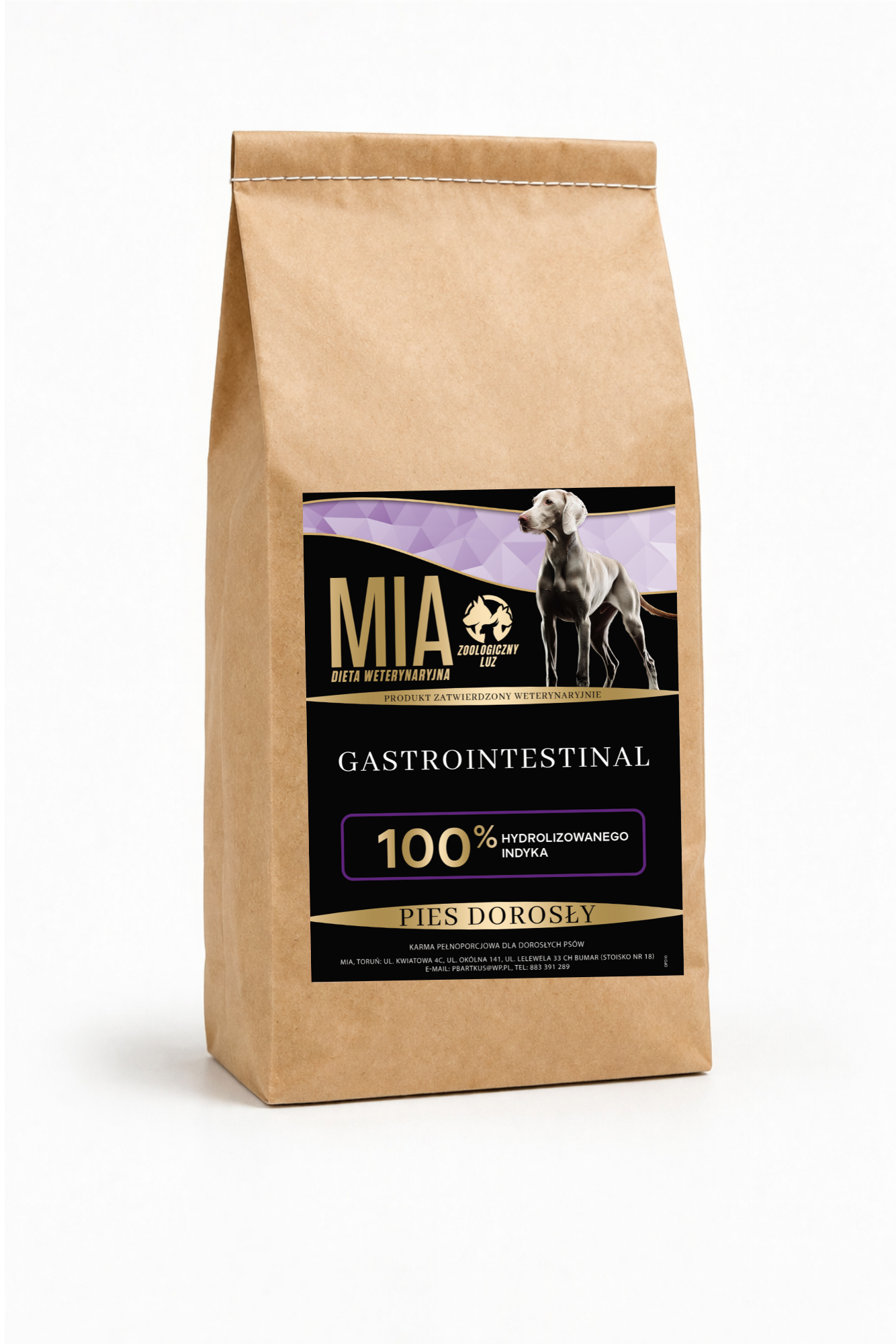 MIA Gastrointestinal 100% Hydrolizowanego Indyka – karma dla psów dorosłych
