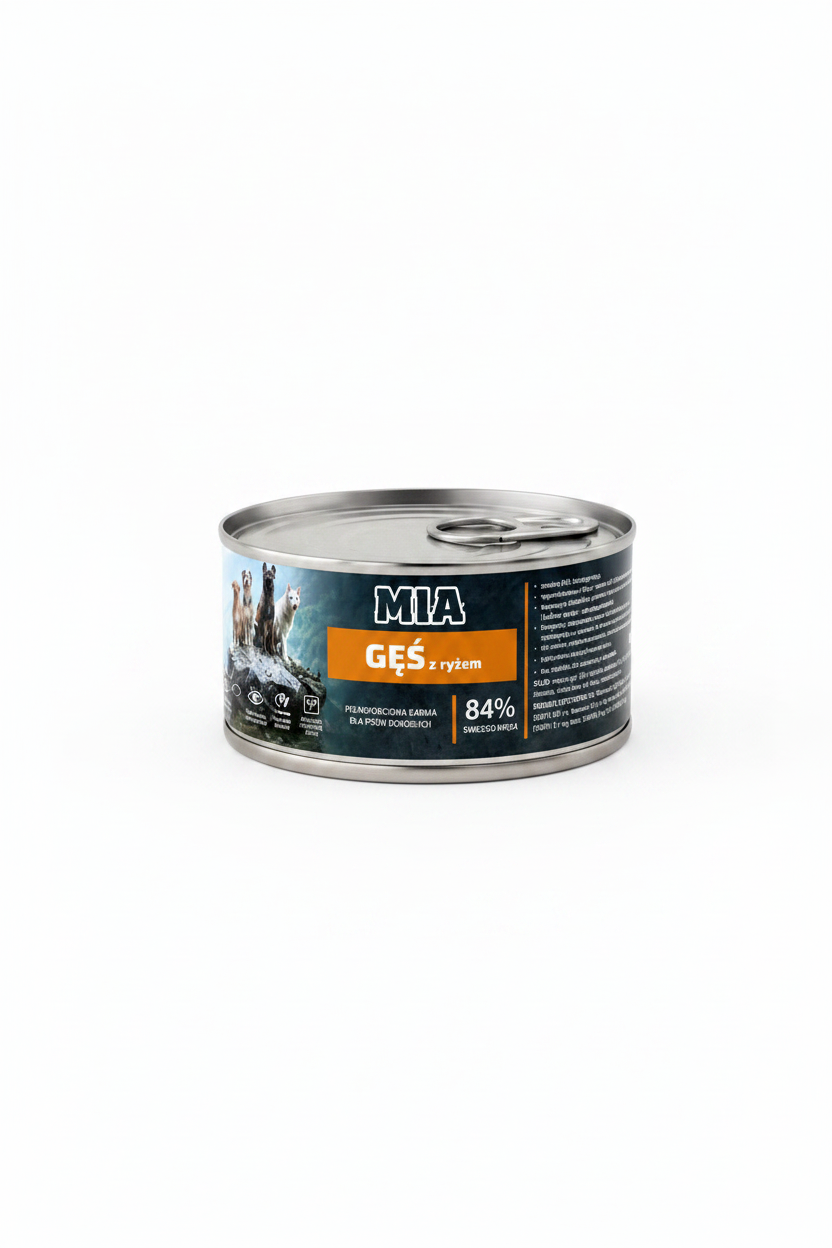 MIA Gęś z ryżem karma mokra dla psa 410g