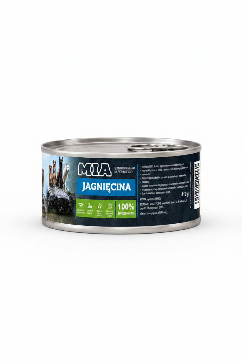 MIA Jagnięcina karma mokra dla psa 410g