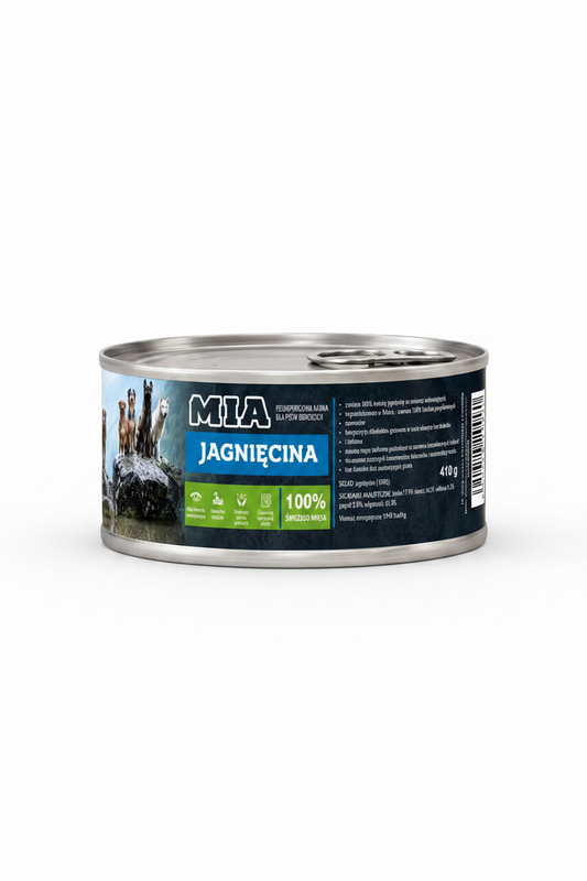 MIA Jagnięcina karma mokra dla psa 410g